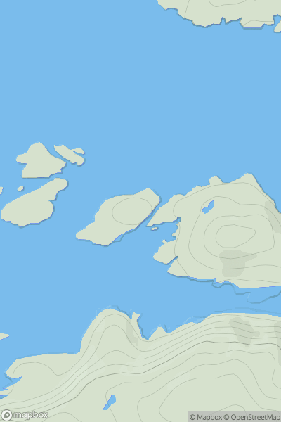 Thumbnail image for Eilean Dubh [Cape Wrath Peninsula] showing contour plot for surrounding peak